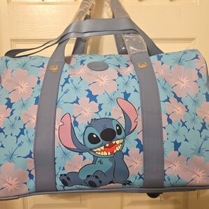 Disney Lilo And Stitch Travel Duffle Bag Weekender With Wheels And Pull Handle